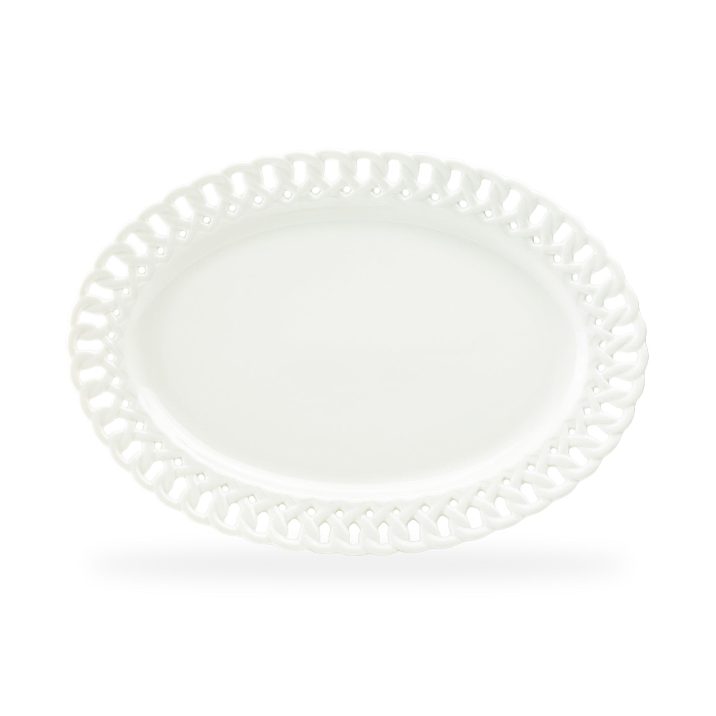 White Heirloom Fine Porcelain Oval Serving Platter