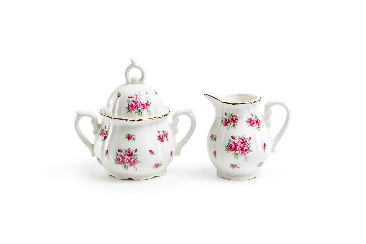 Rose Bud Fine Porcelain Mini Sugar & Creamer Set