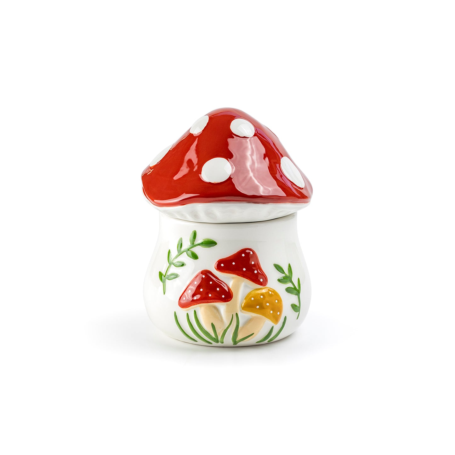 Fairytale Red Mushroom 6.25" Medium Size Canister