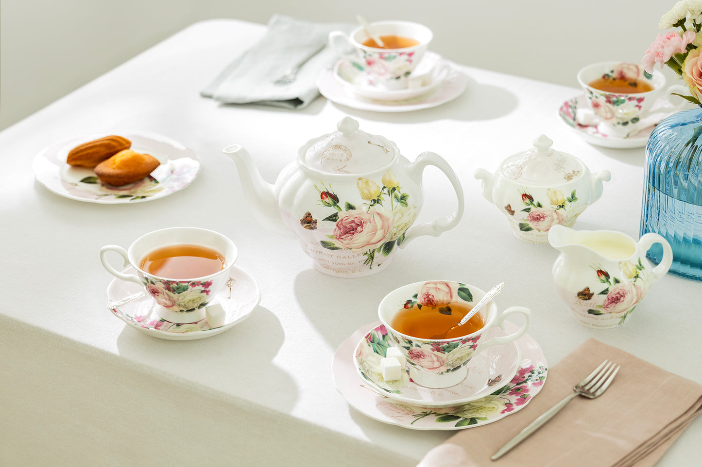 Liz's Rose Garden Bone China Tea Set