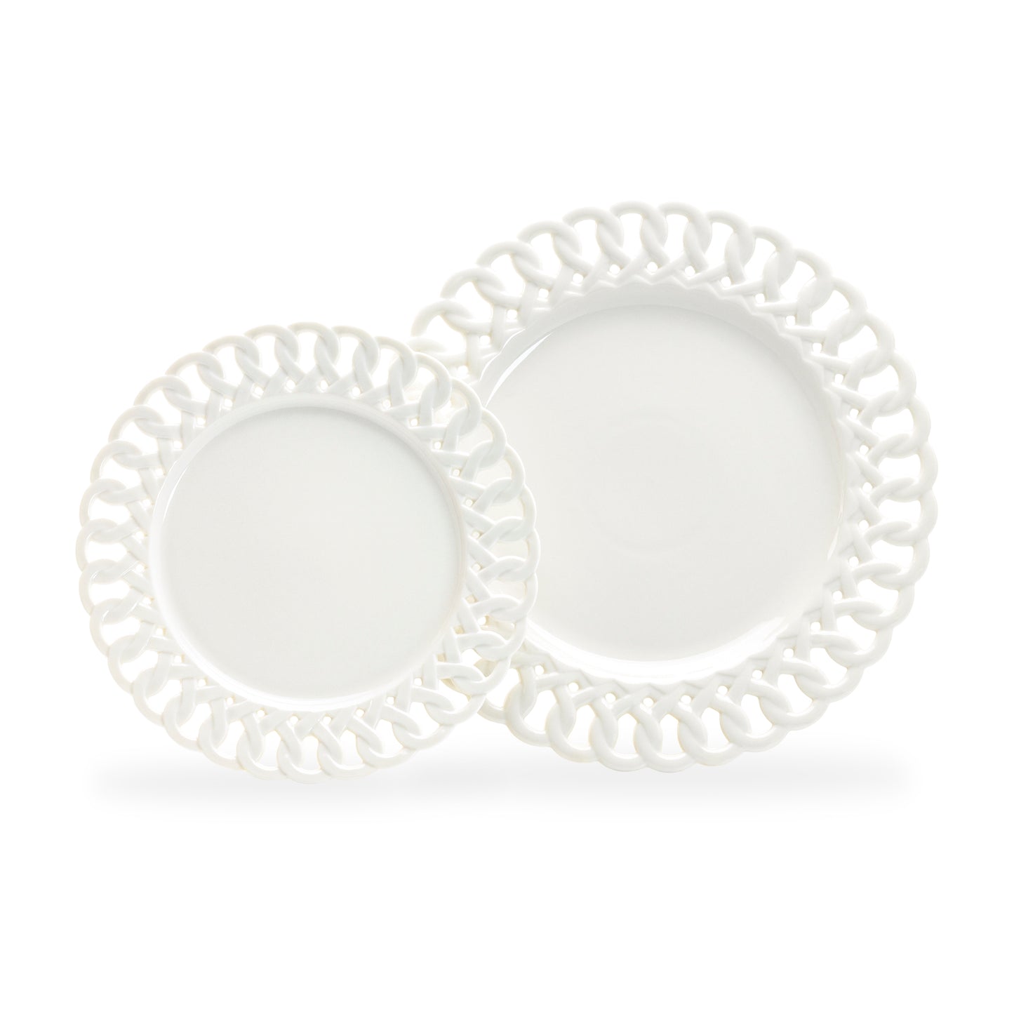 White Heirloom Fine Porcelain Tea Cup and Saucer