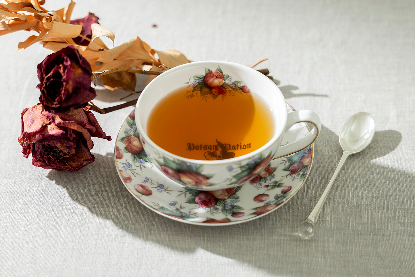 Poison Potion Floral Tea Cup and Saucer
