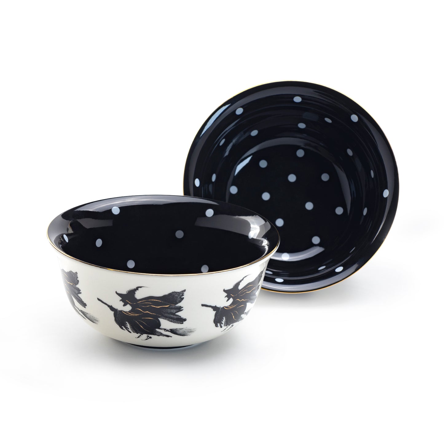 Halloween Flying Witch Bowl