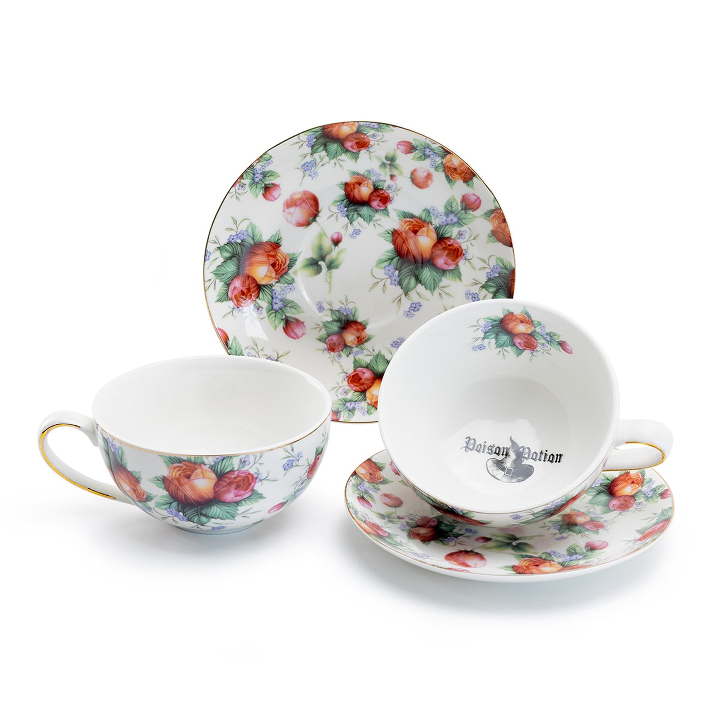 Poison Potion Floral Tea Cup and Saucer