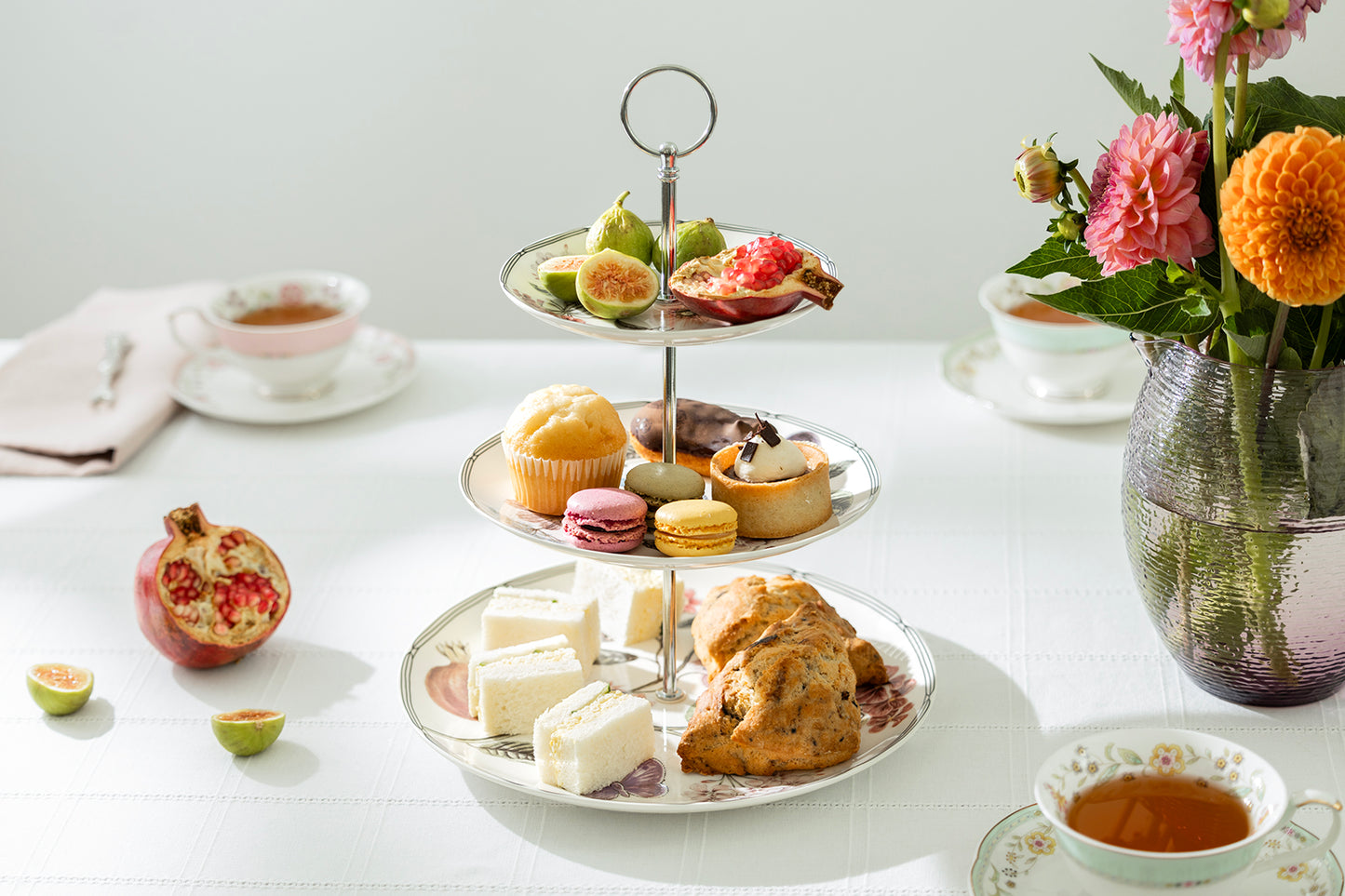 Garden Joy Fine Porcelain 3-Tier Server