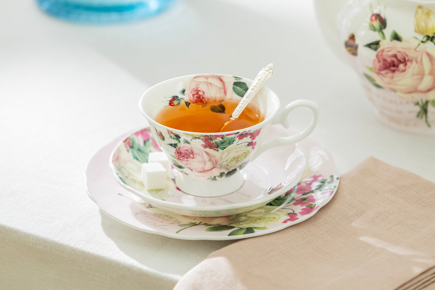 Liz's Rose Garden Bone China Tea Set