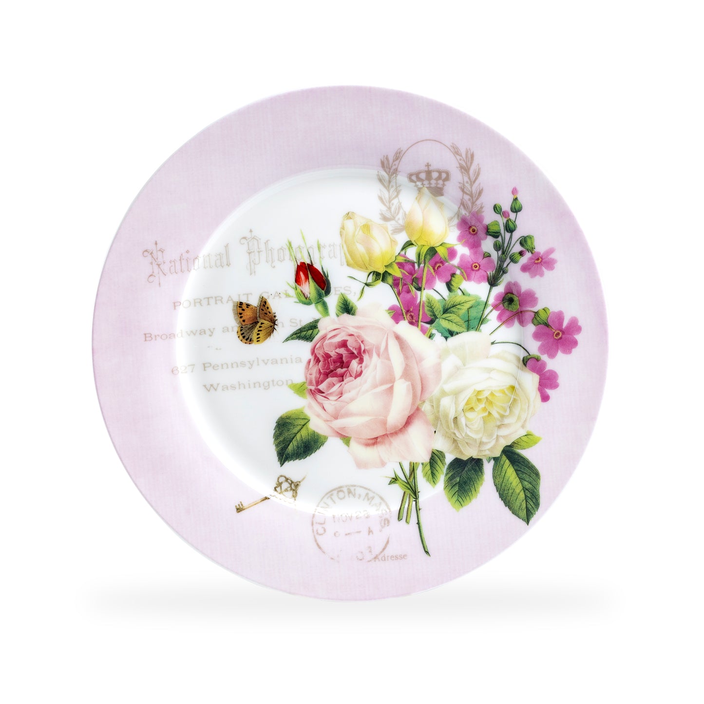 Liz's Rose Garden Bone China Dinner Plate