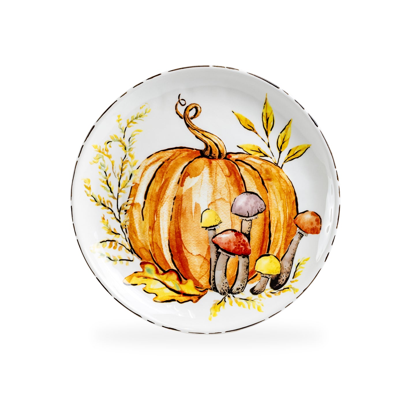 Fall Pumpkin with Mushrooms Dessert/Salad Plate