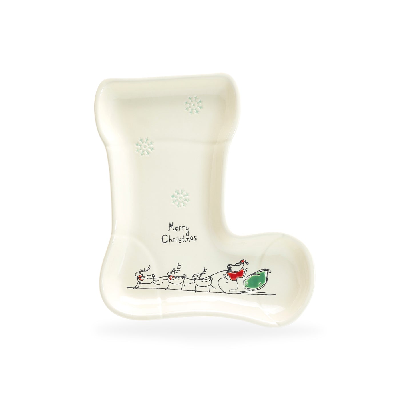 Santa's Sleight Ride Stocking Serving Tray