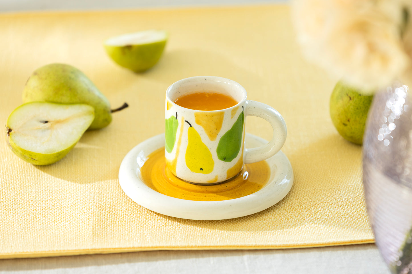 Pear Delight 4oz Demitasse Cup and Saucer