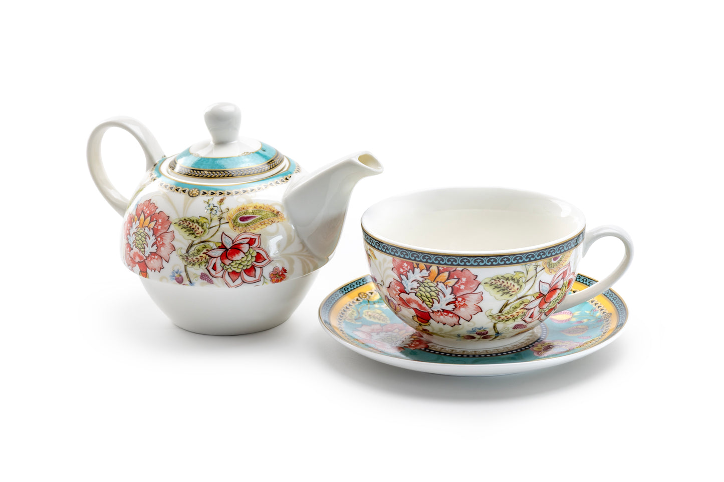 Emperor's Garden Fine Porcelain Tea For One Set