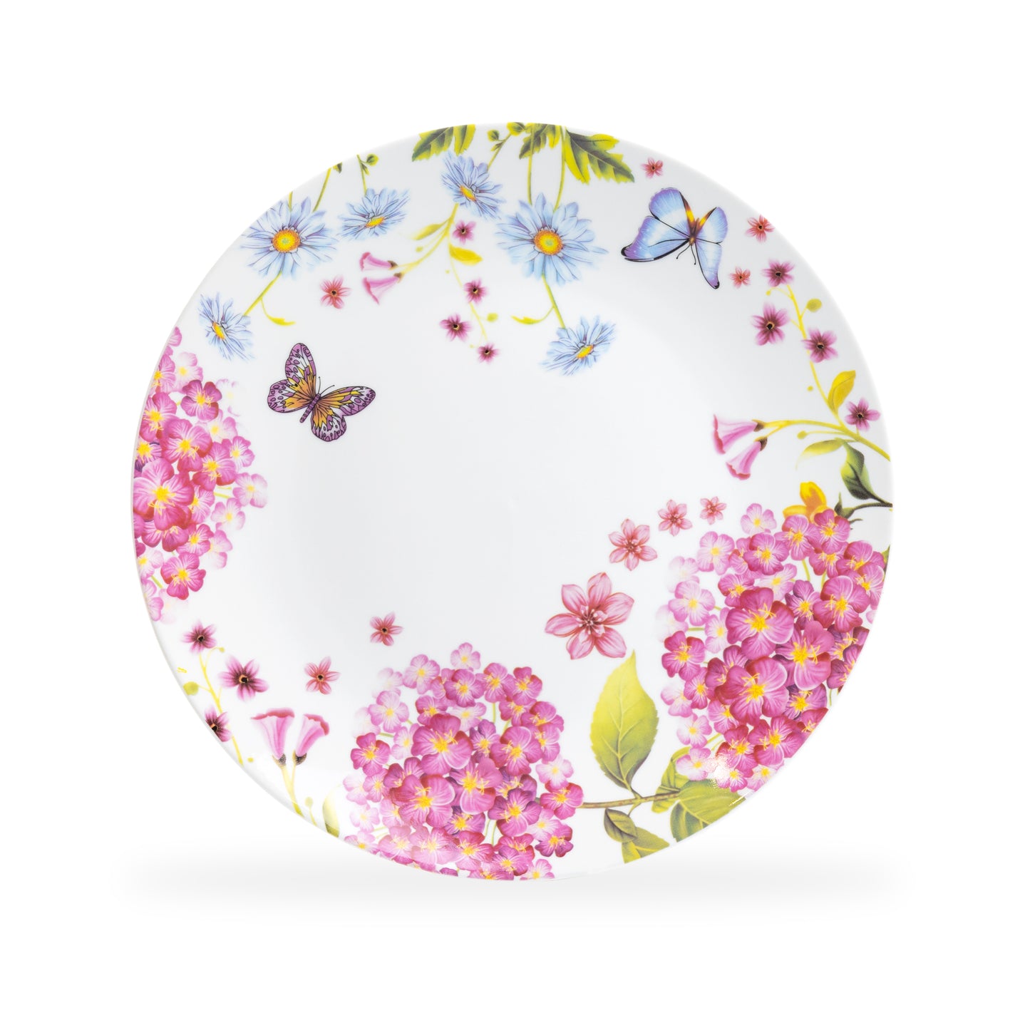 Hydrangea with Butterflies Fine Porcelain Dinner Plate