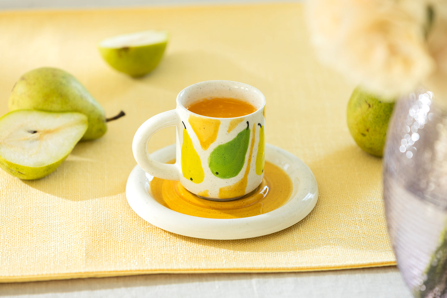 Pear Delight 4oz Demitasse Cup and Saucer