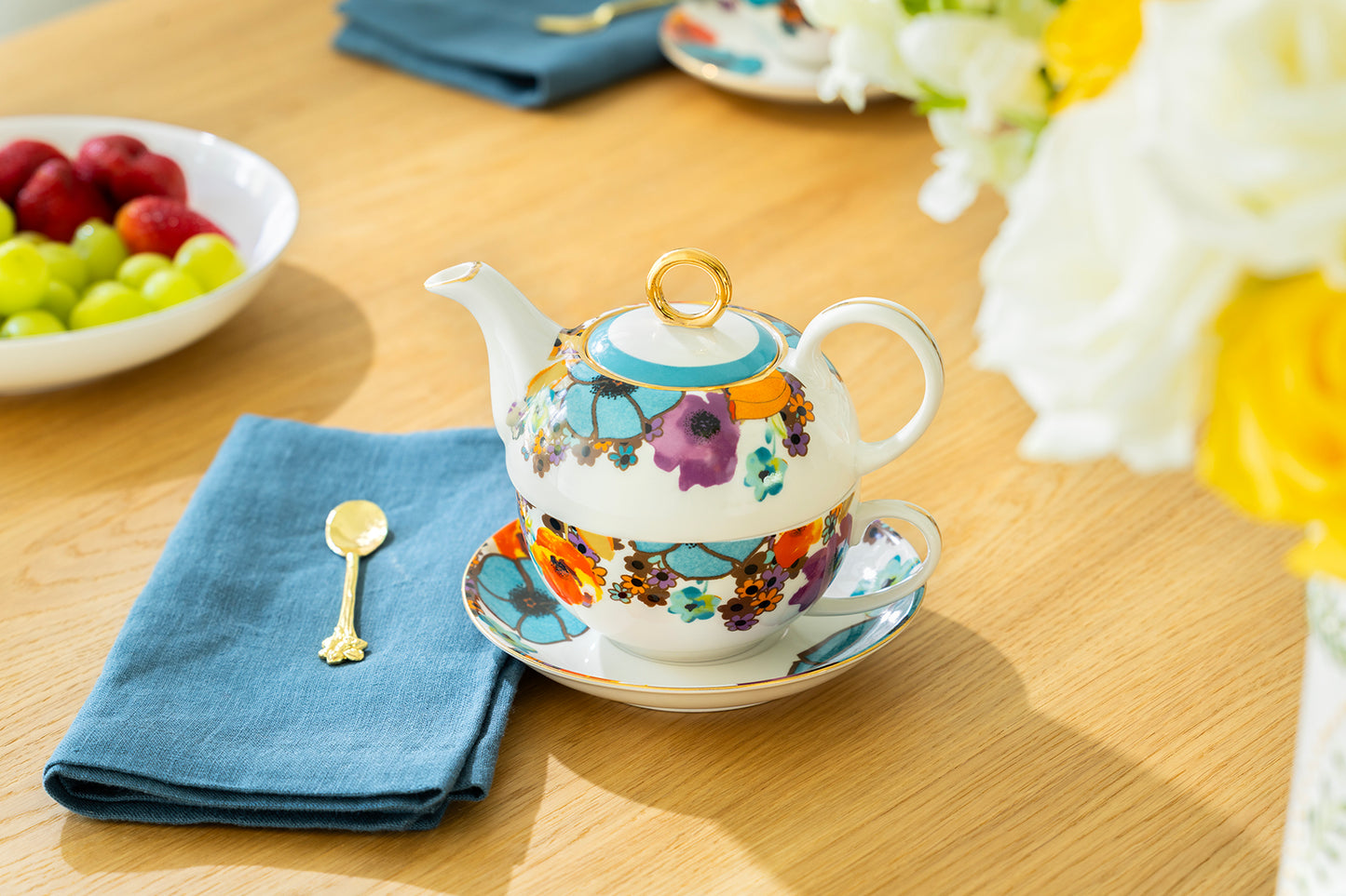 Meadow Joy Fine Porcelain Tea For One Set