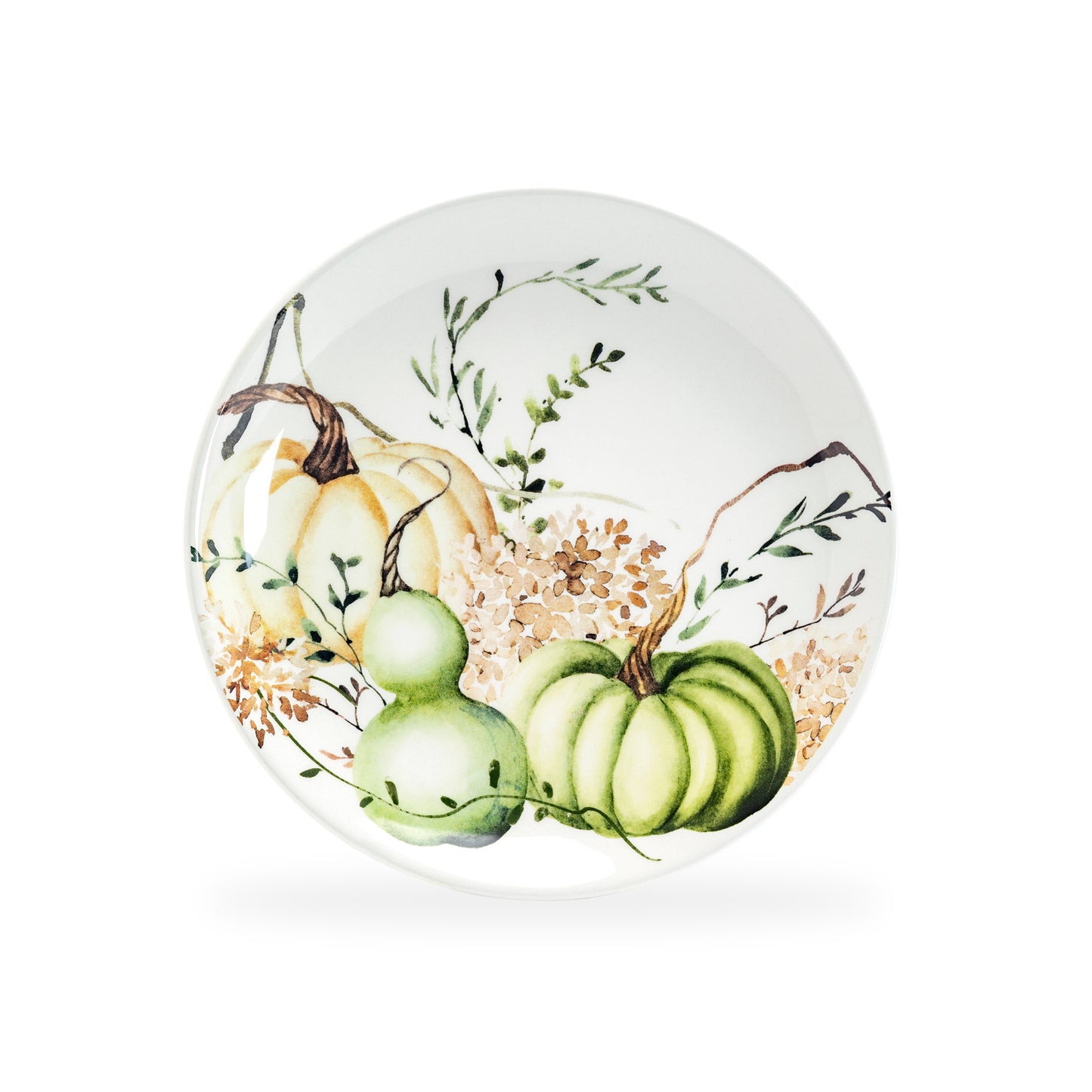 Fall Pumpkins Green Harvest Dessert/Salad Plate - Design B