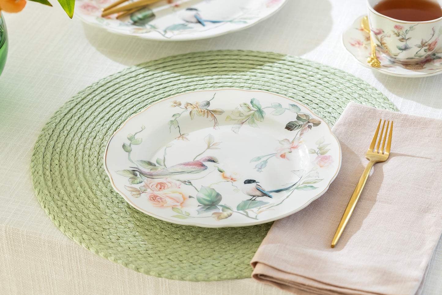 Magnolia Garden Fine Porcelain Dessert Plate