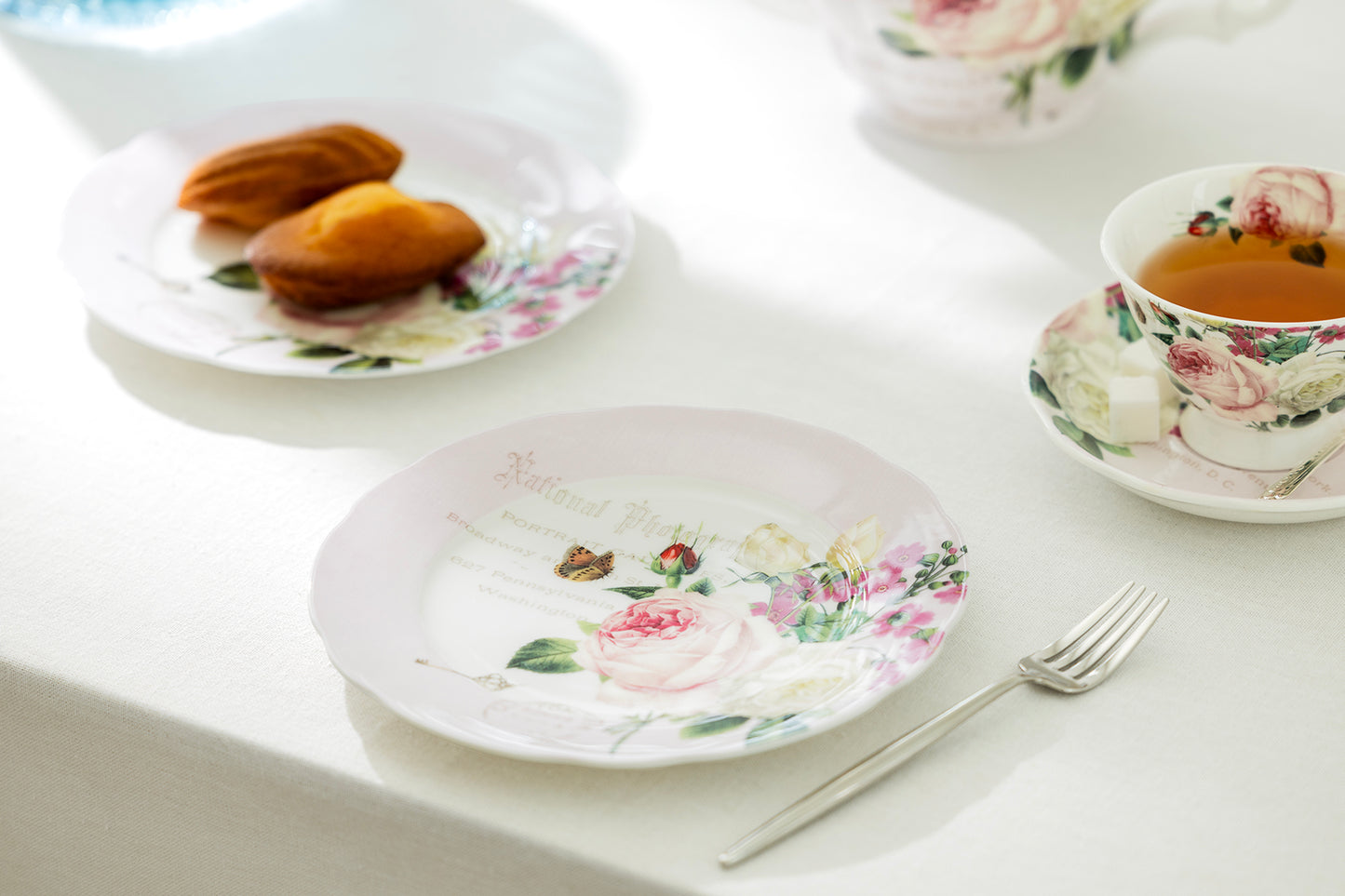 Liz's Rose Garden Bone China Dessert Plate