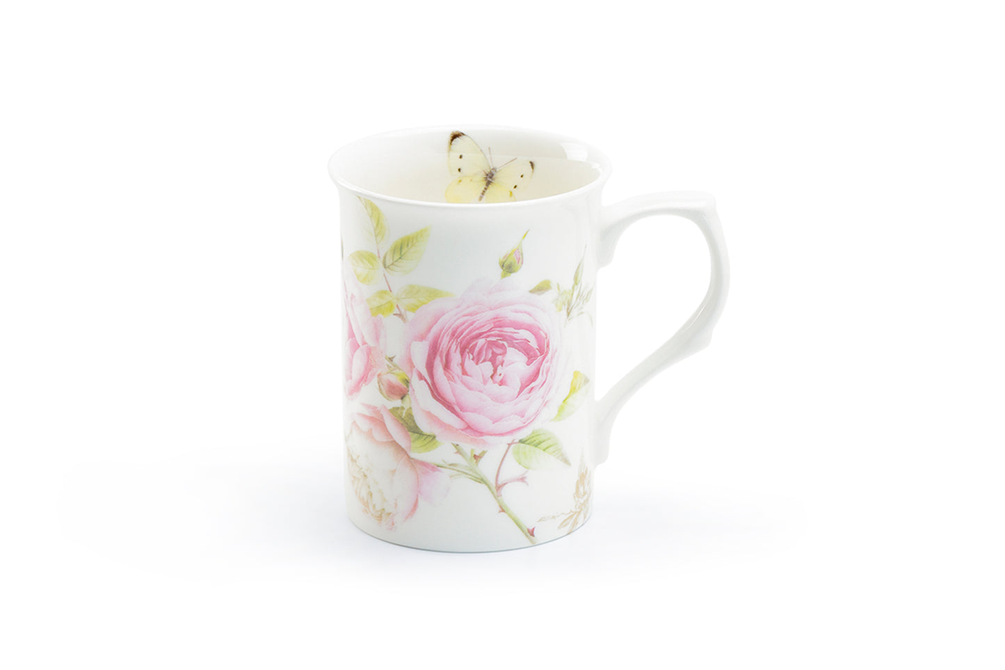Beau Rose and Butterfly Bone China Mug