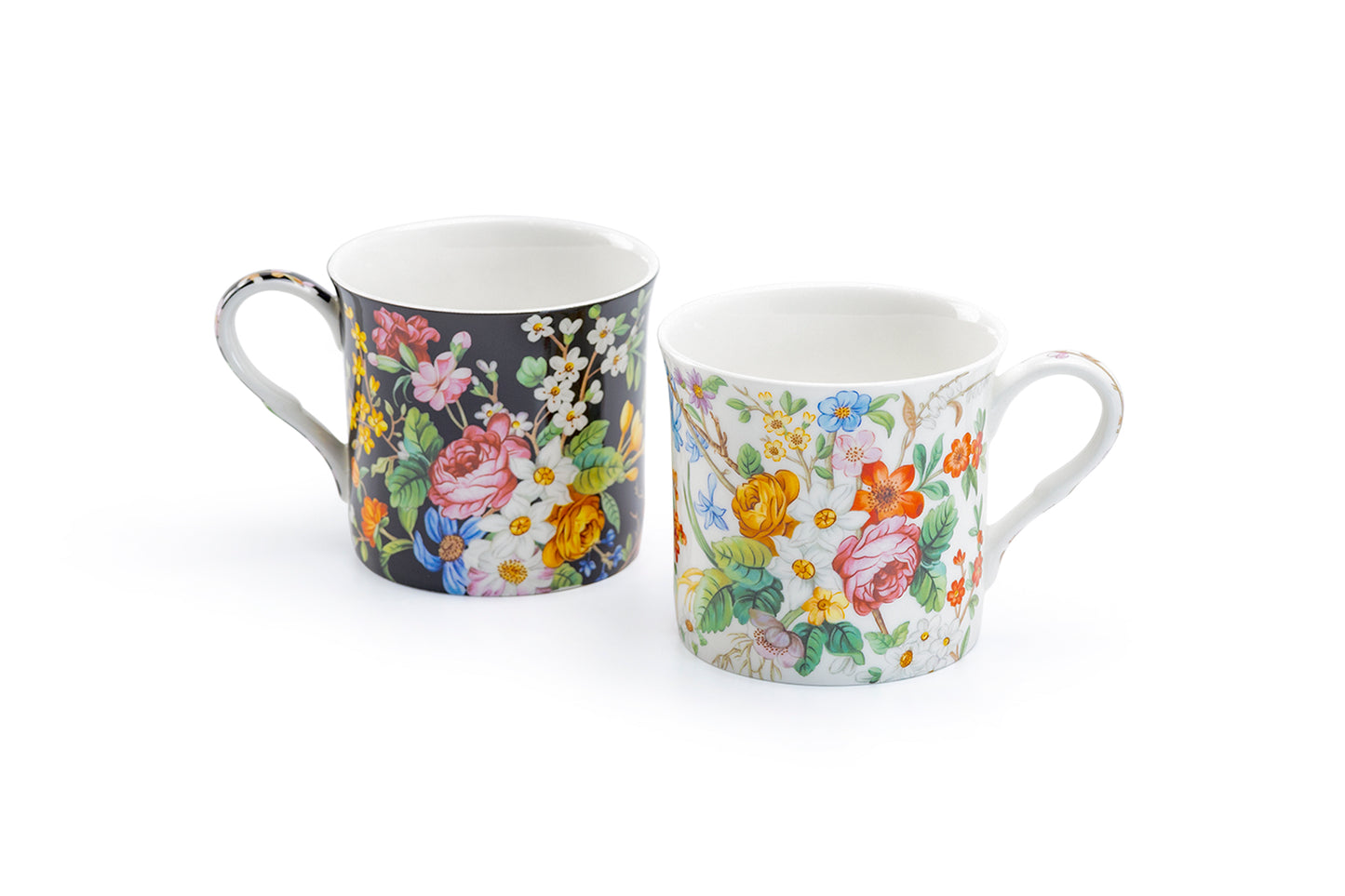Lismore Rose Garden Bone China Mug Set of 2