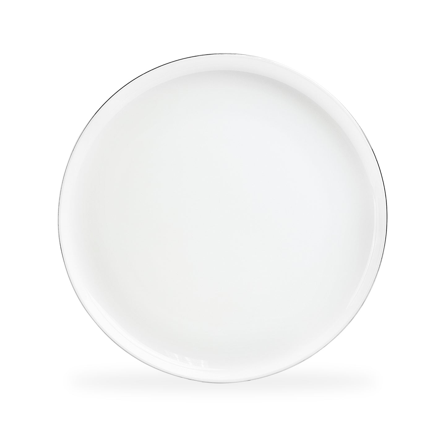 Silver Rim Blanc Bone China Dinner Plate