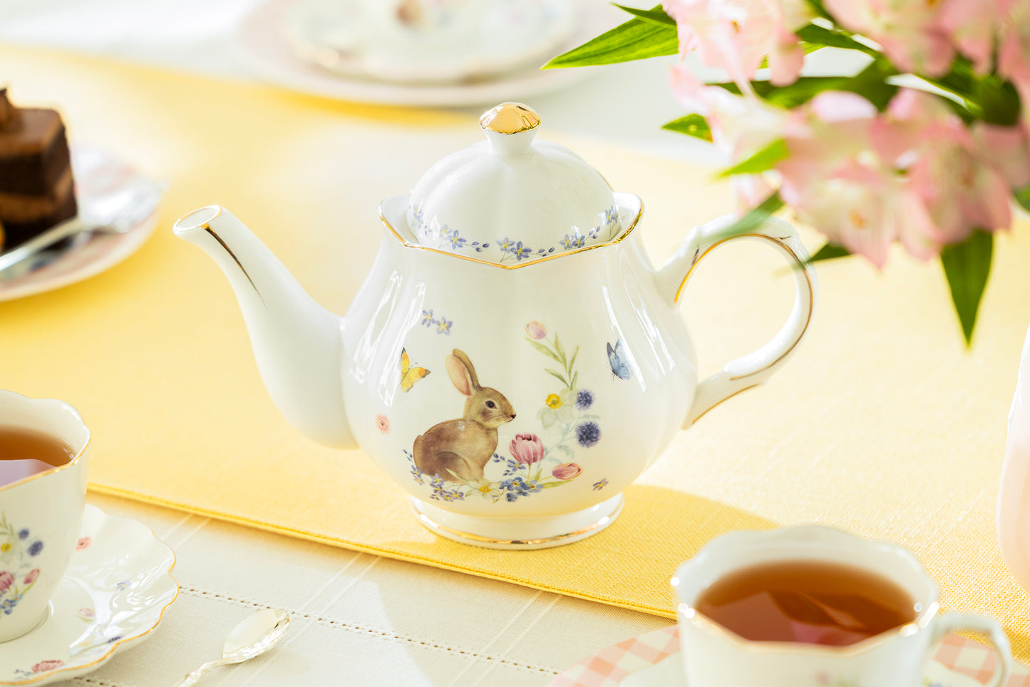 Meadow Bunny Fine Porcelain Teapot