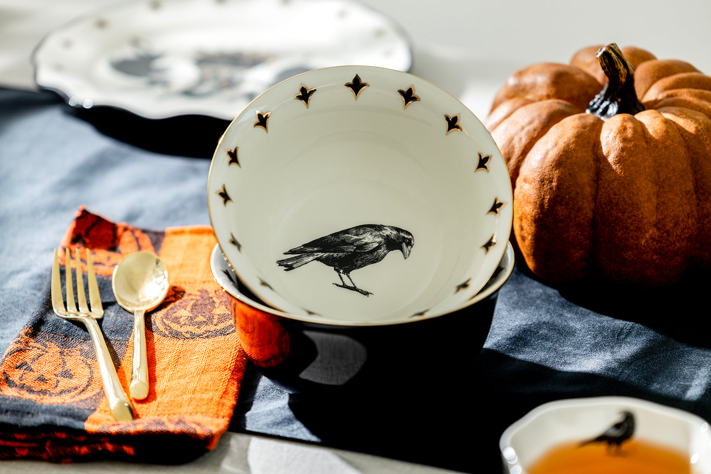 Halloween Raven Bowl