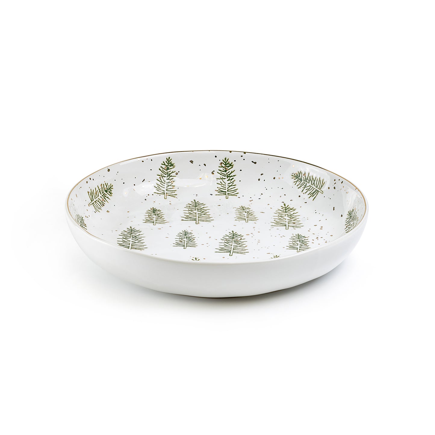 Snowy Pine Trees 10-inch Pasta Bowl