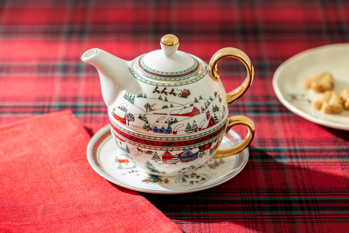 Holiday Winter Wonderland Tea For One Set