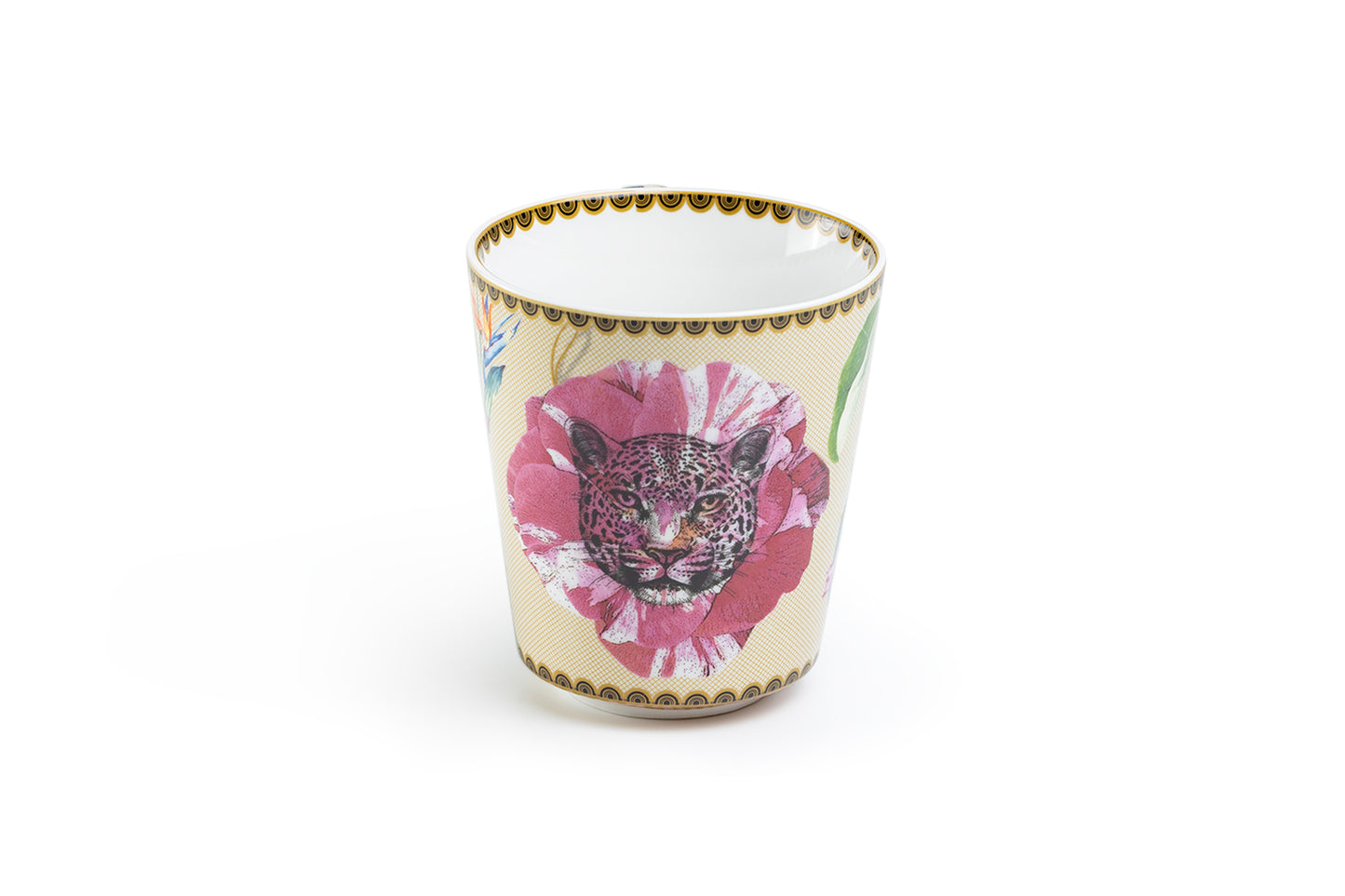 Summer Savanna Leopard Pink Fine Porcelain Mug