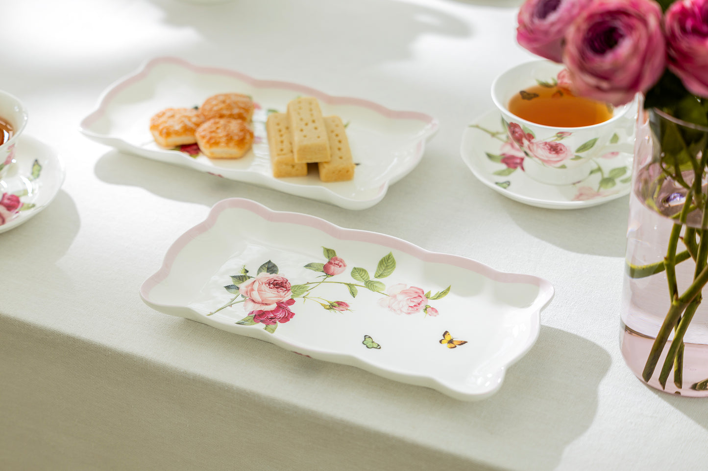 Kensington Pink Rose Bone China Serving Tray