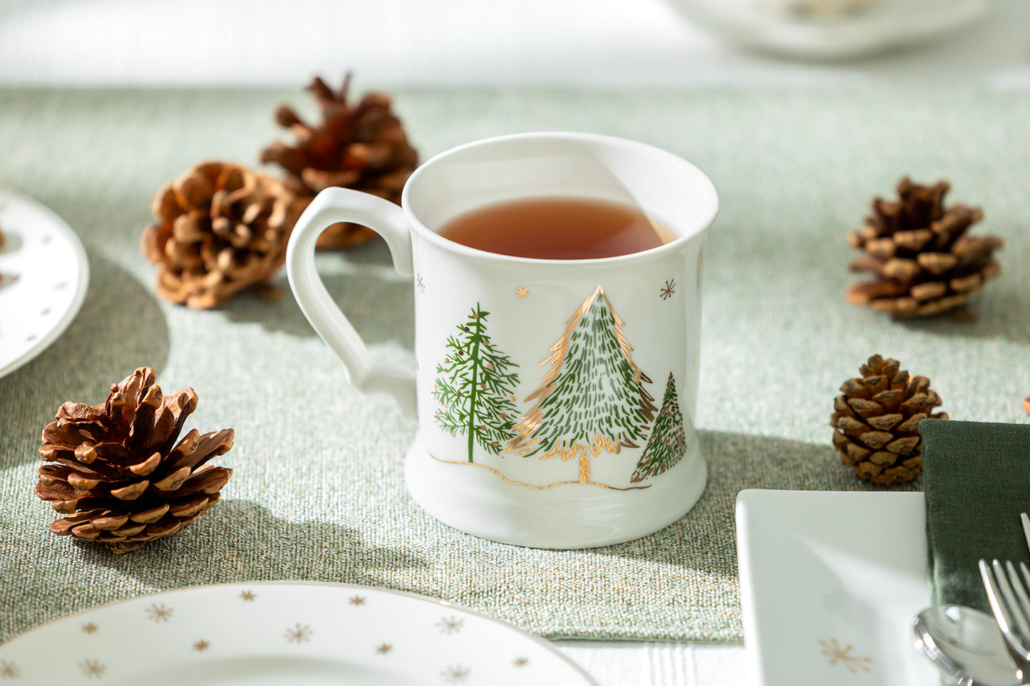 Christmas Pine Trees Fine Porcelain Mug
