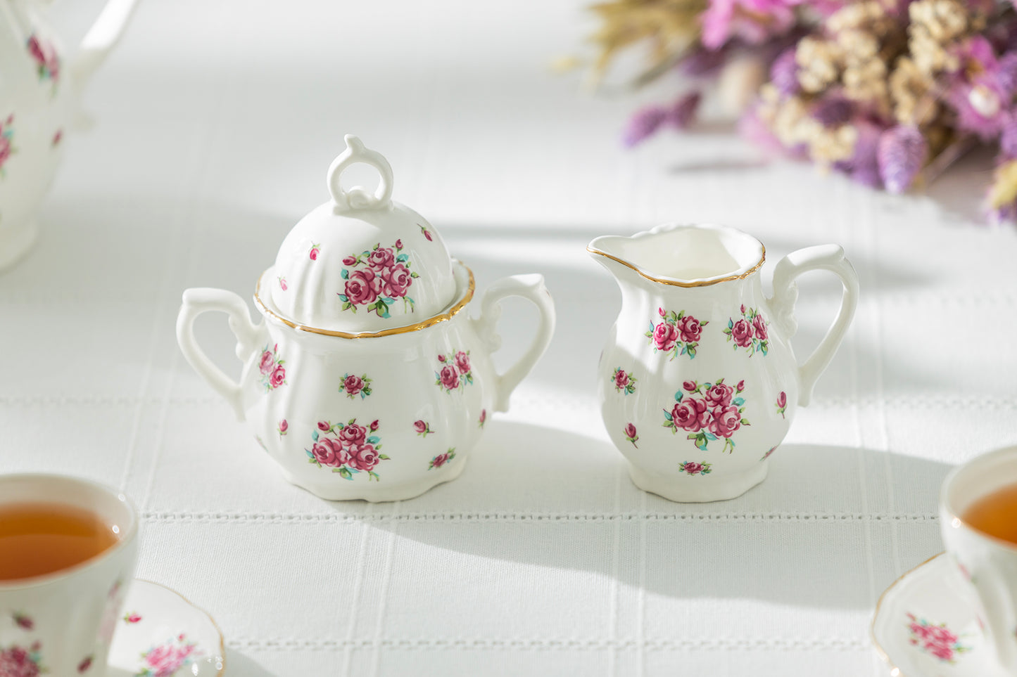 Rose Bud Fine Porcelain Mini Tea Set
