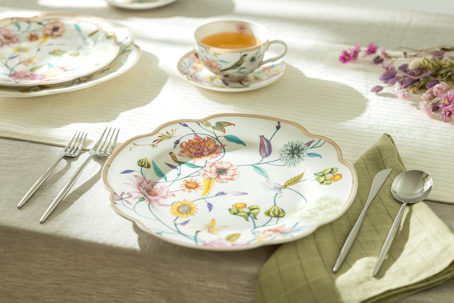 Spring Flowers Fine Porcelain Dinner Plate