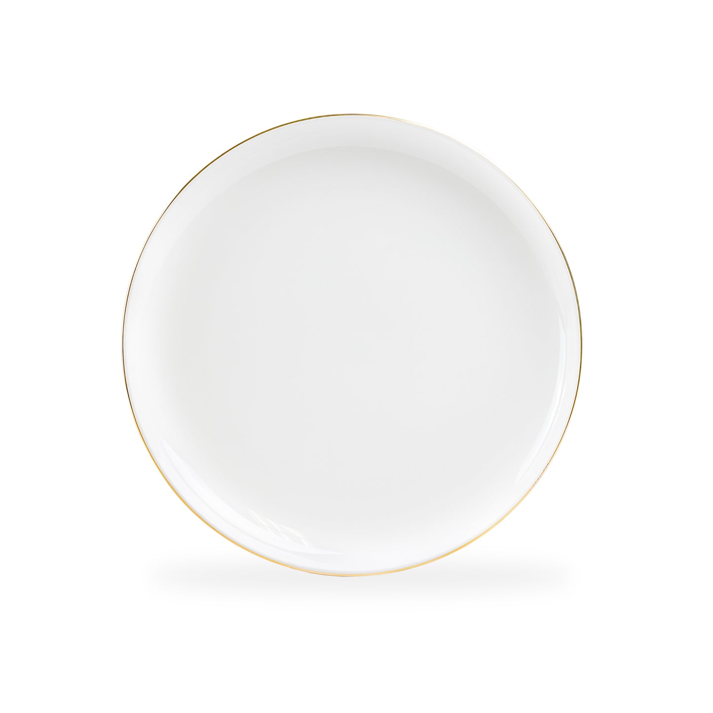 Gold Rim Blanc Bone China Dessert Plate
