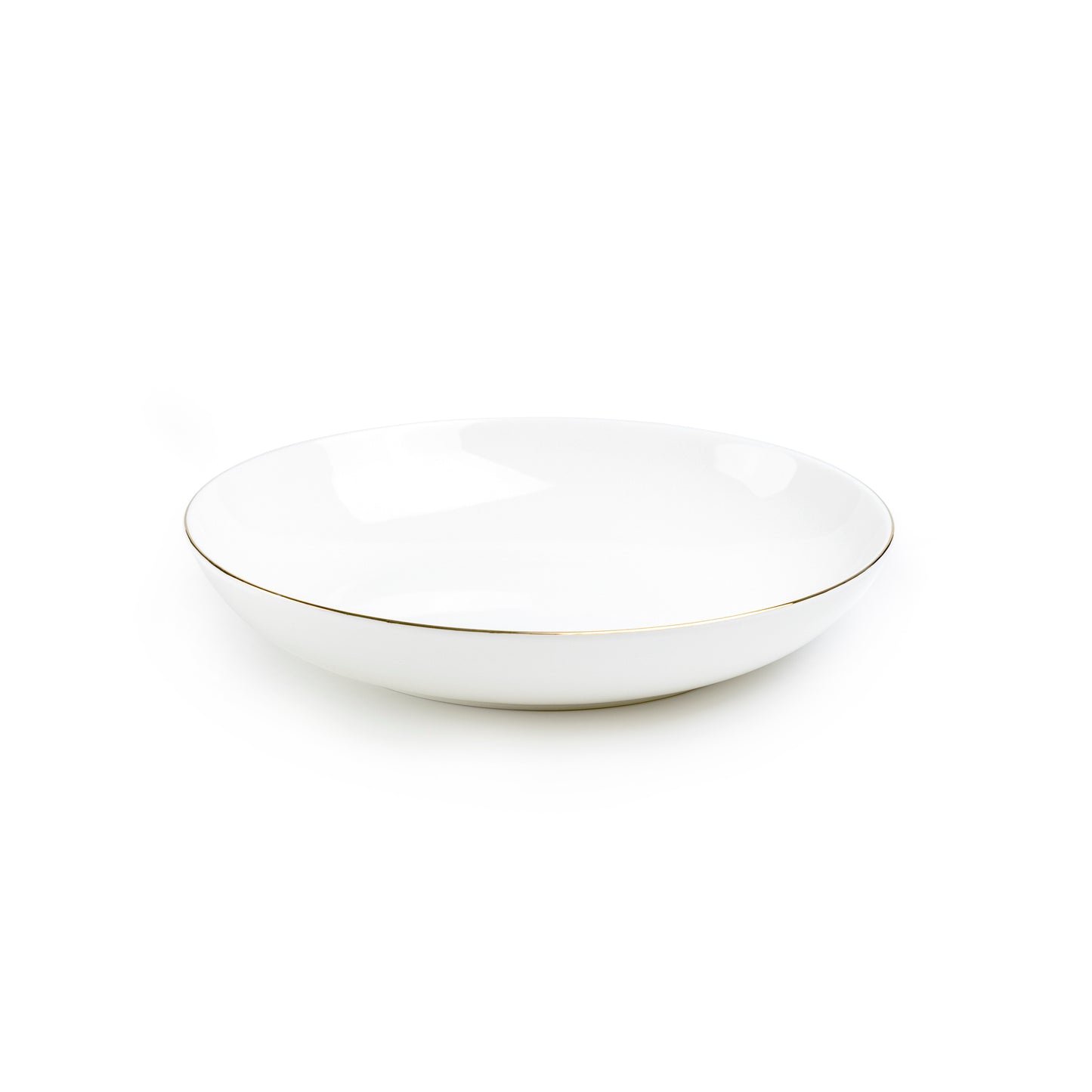 Gold Rim Blanc Bone China Dinner Bowl