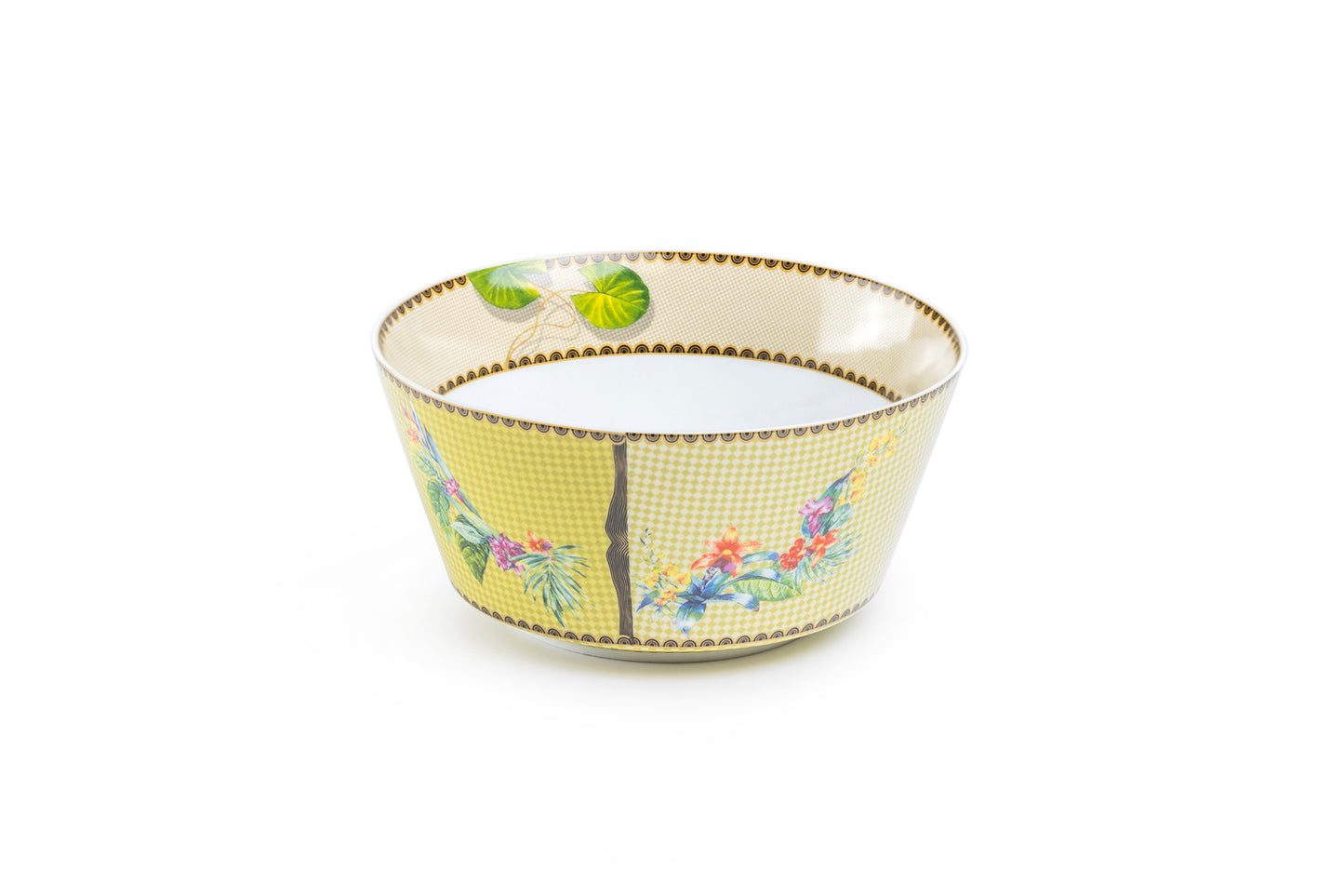 Summer Savanna Leopard Yellow Fine Porcelain Bowl