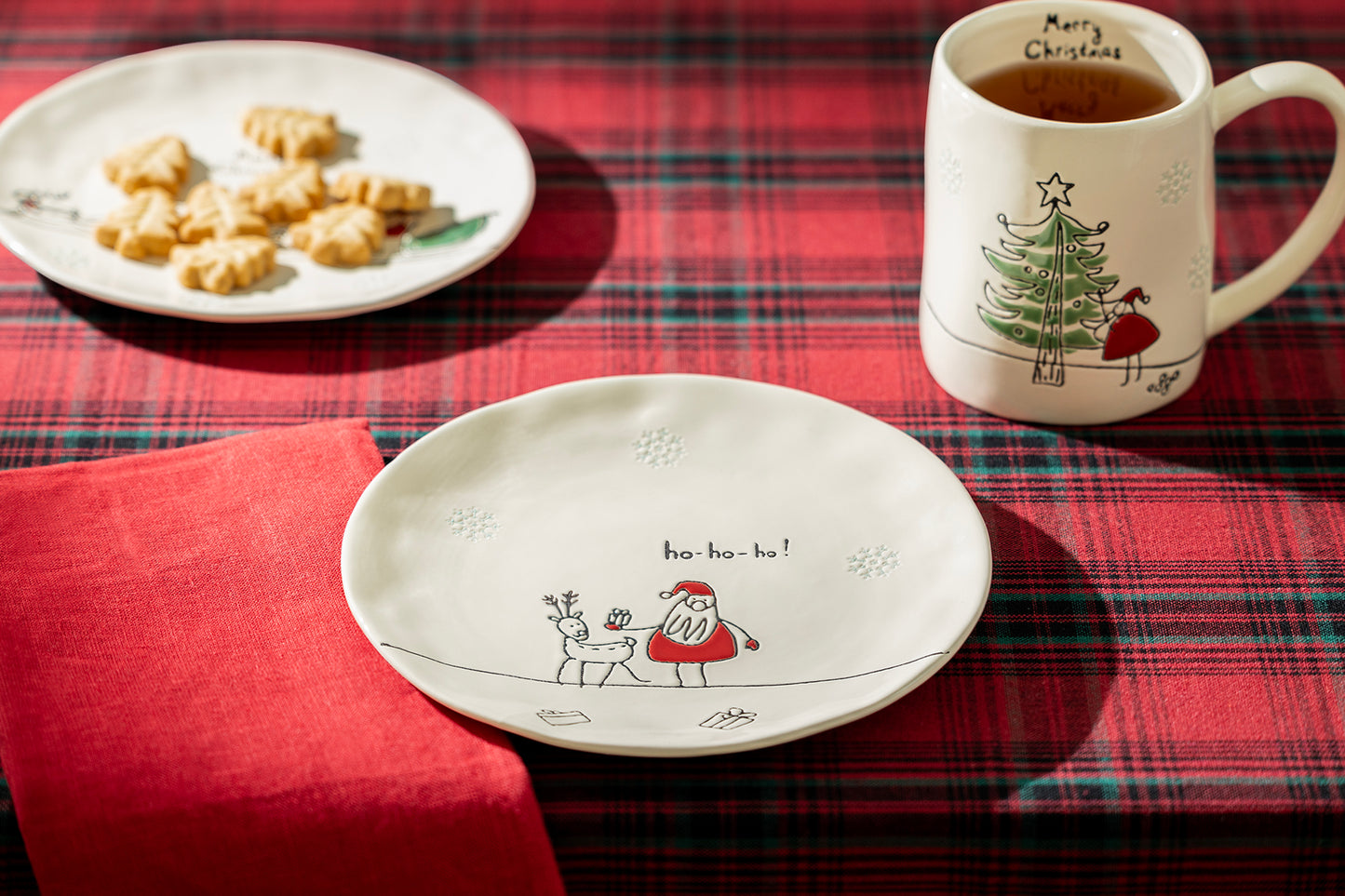 Santa’s Reindeer Gift Dessert Plate