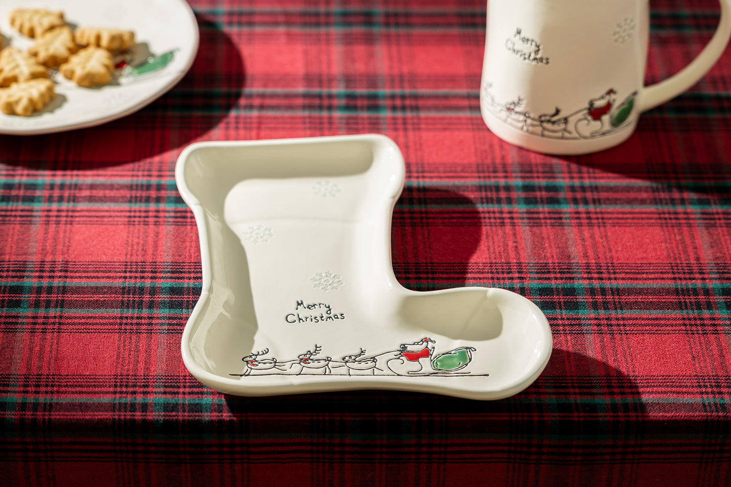 Santa's Sleight Ride Stocking Serving Tray