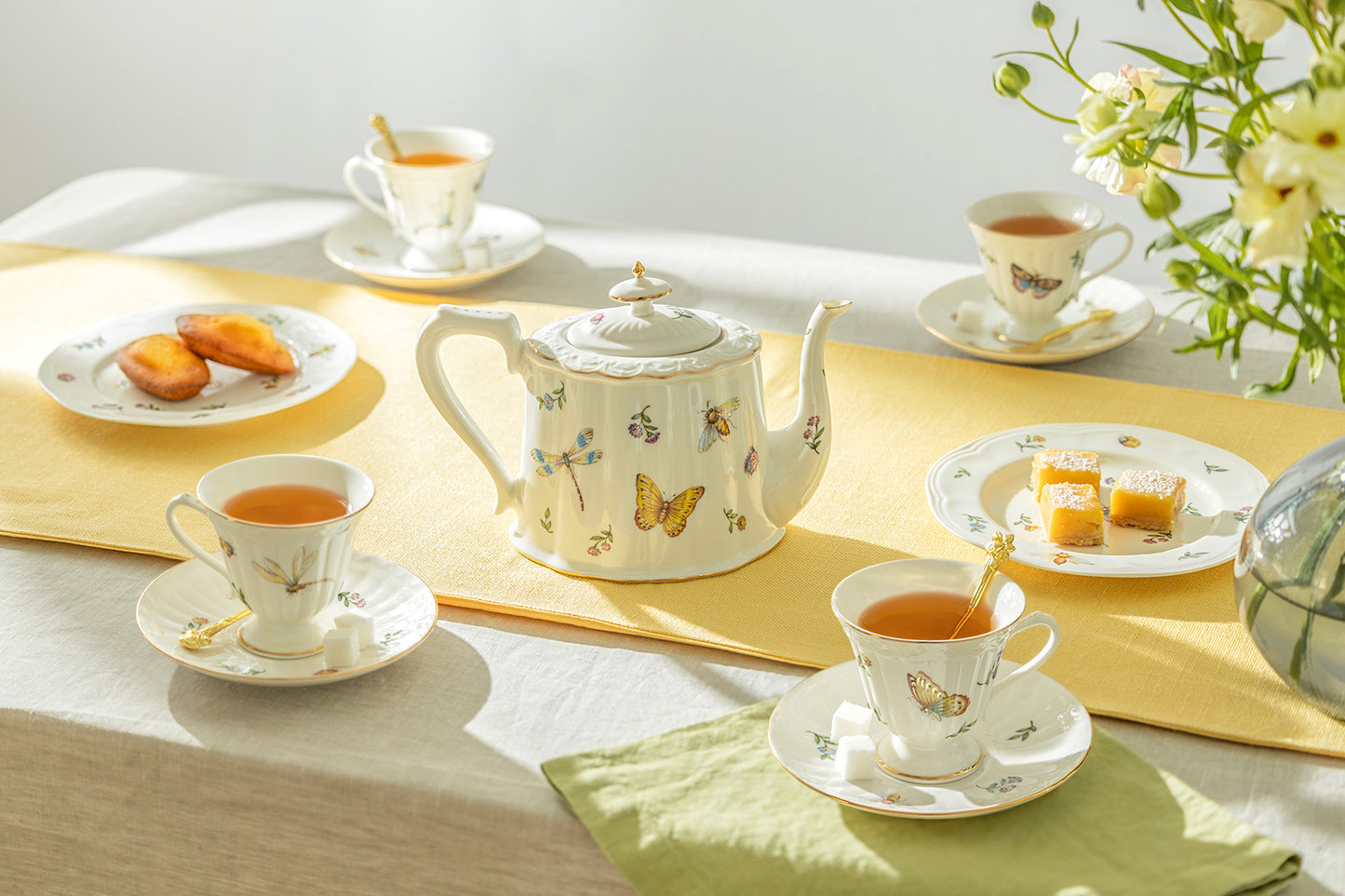 Summer Garden Fine Porcelain Tea Set