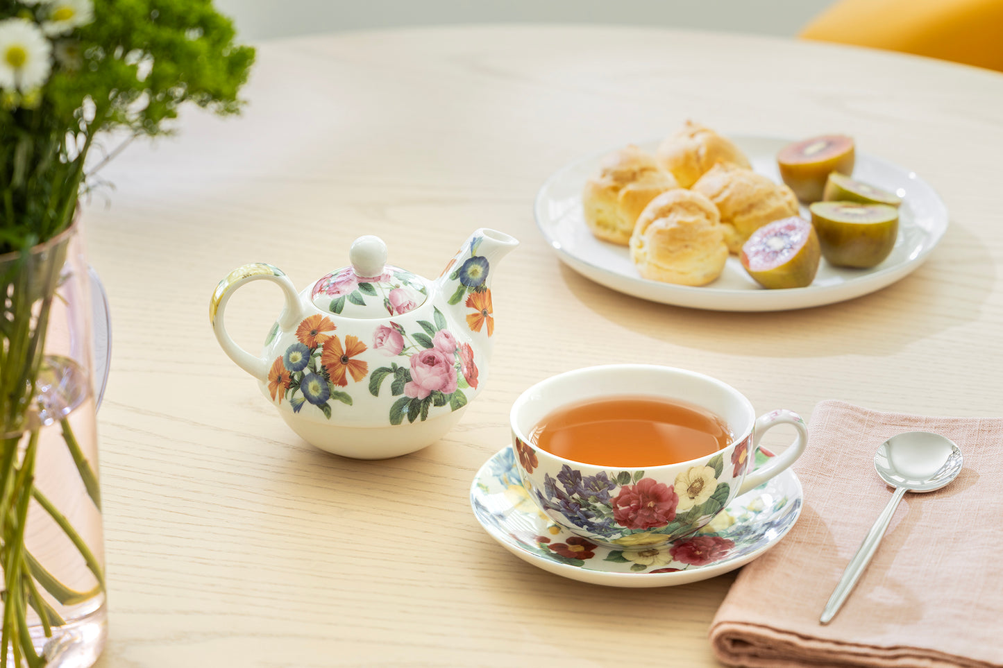 Flower Symphony Fine Porcelain Tea For One Set