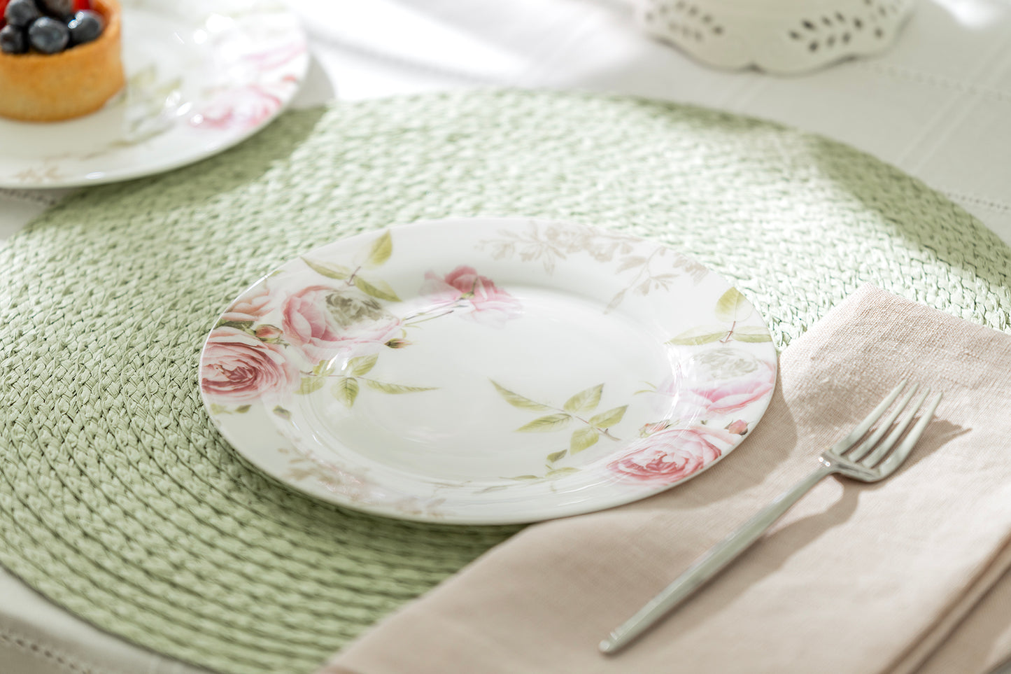 Beau Rose Bone China Dessert Plate