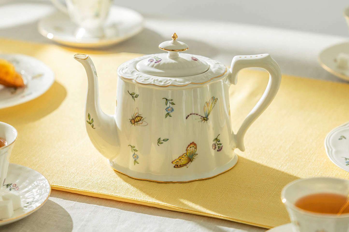 Summer Garden Fine Porcelain Teapot