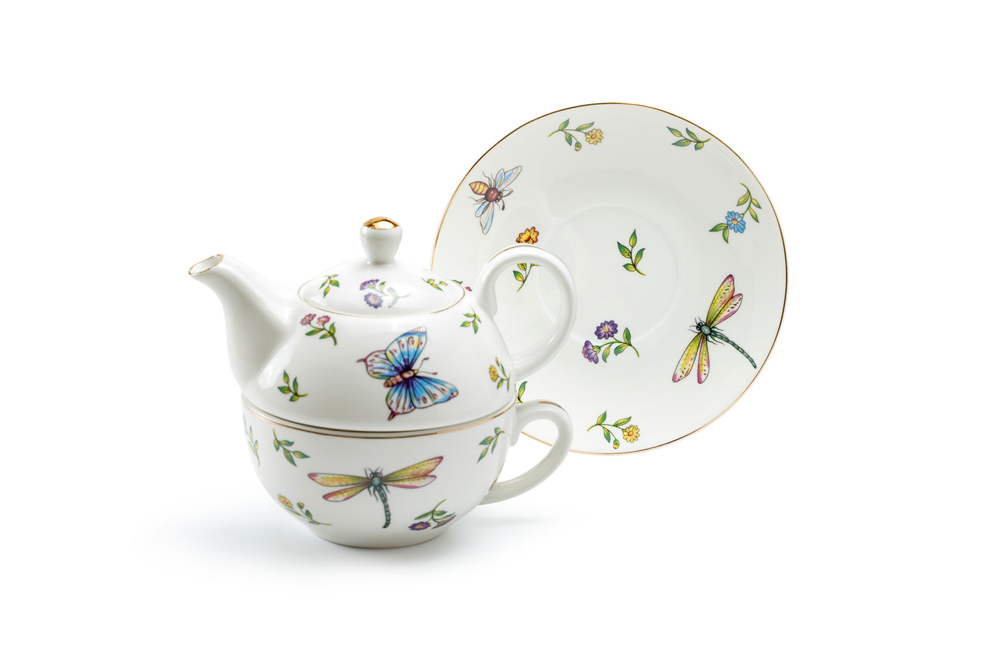 Summer Garden Fine Porcelain Tea For One Set