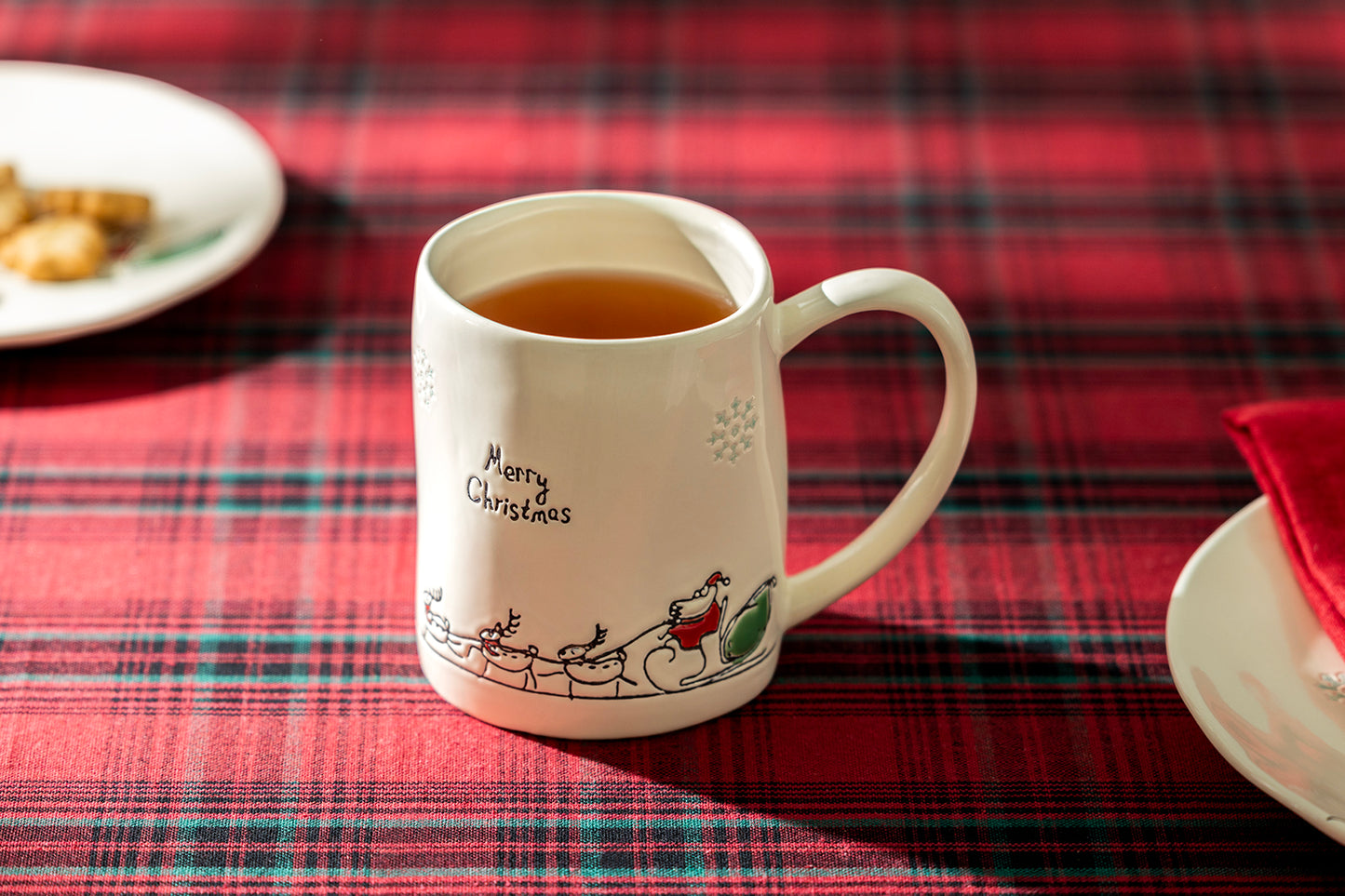 Santa’s Sleigh Ride Organic Shape Mug