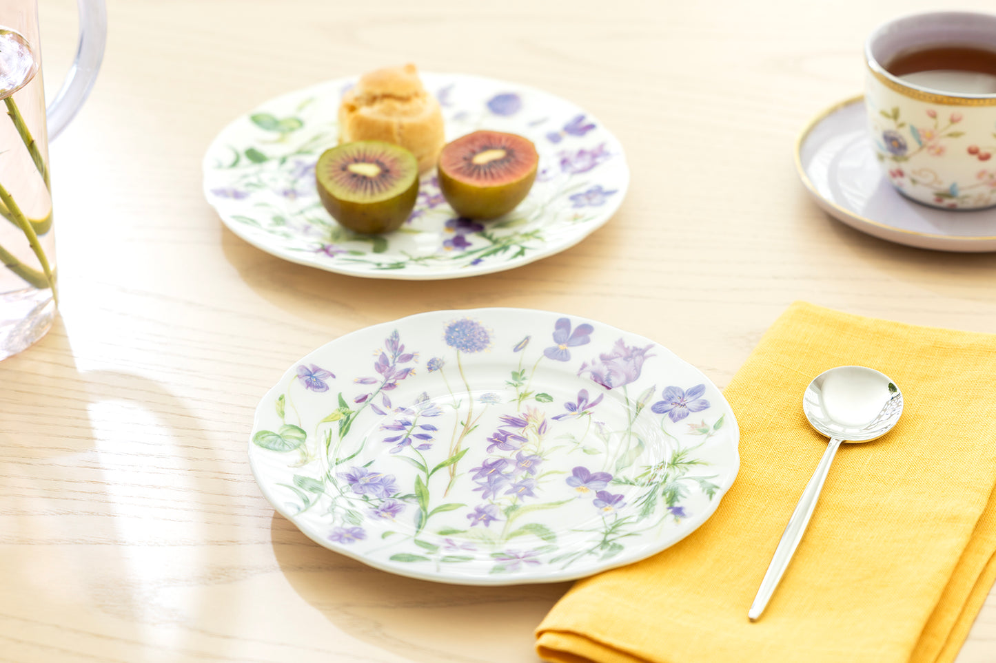 Purple Meadow Bone China Dessert Plate