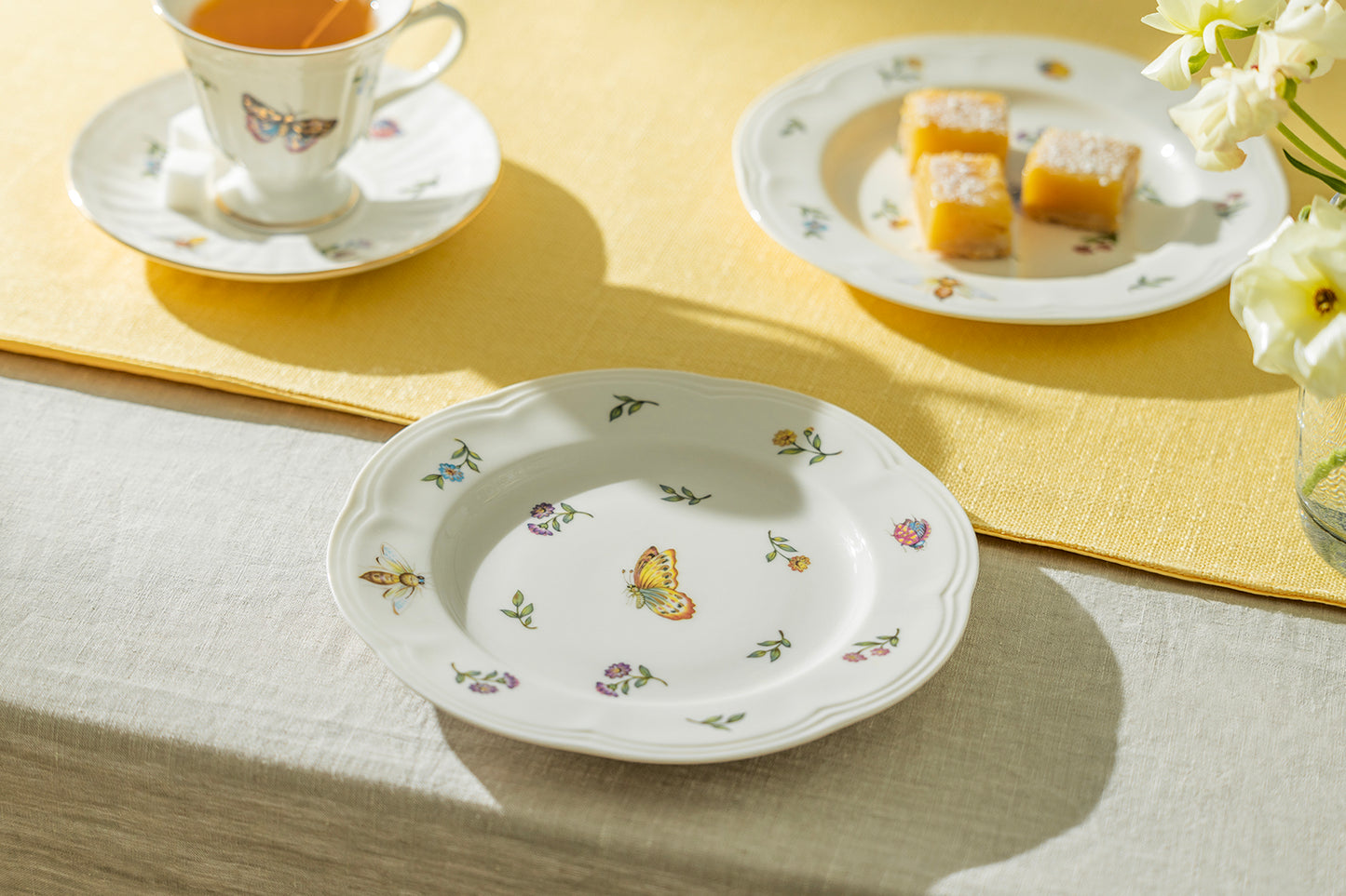 Summer Garden Fine Porcelain Dessert Plate