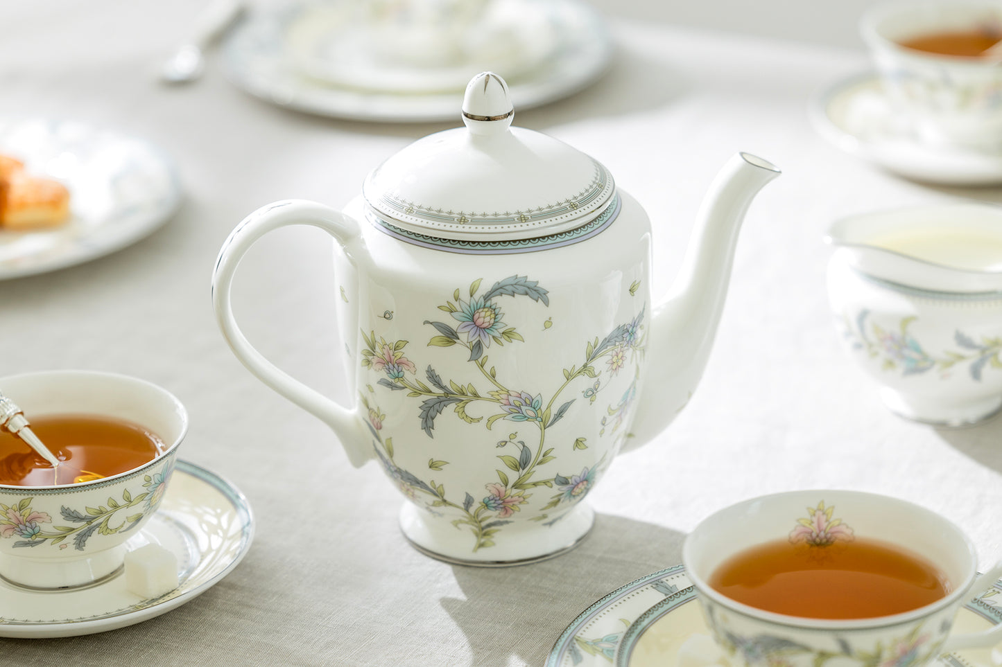 Lotus Garden Bone China Teapot