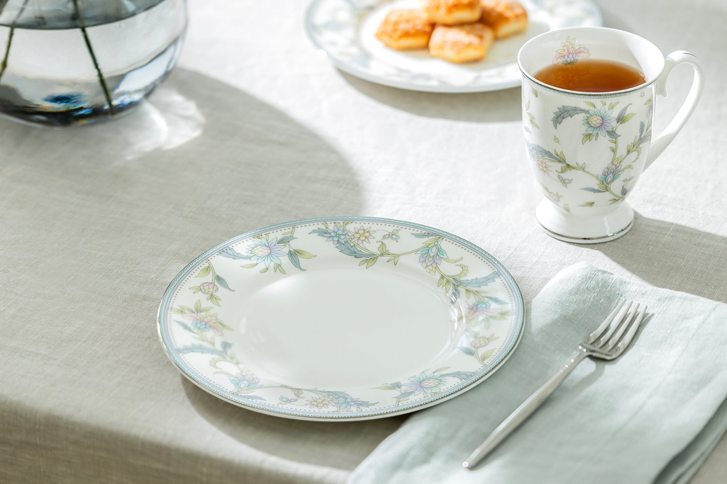 Lotus Garden Bone China Dessert Plate