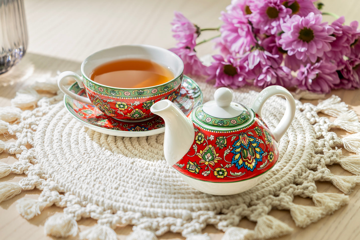 Eastern Elegance Fine Porcelain Tea For One Set