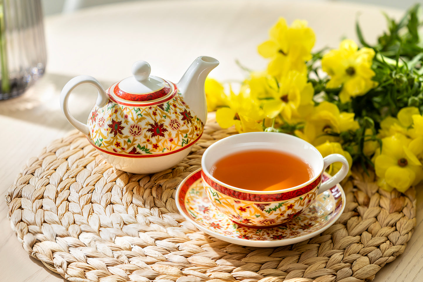 Floral Spice Fine Porcelain Tea For One Set